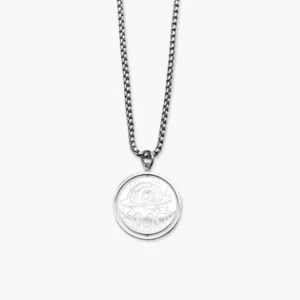 Tranquil Cosmos Silver Orbit Necklace