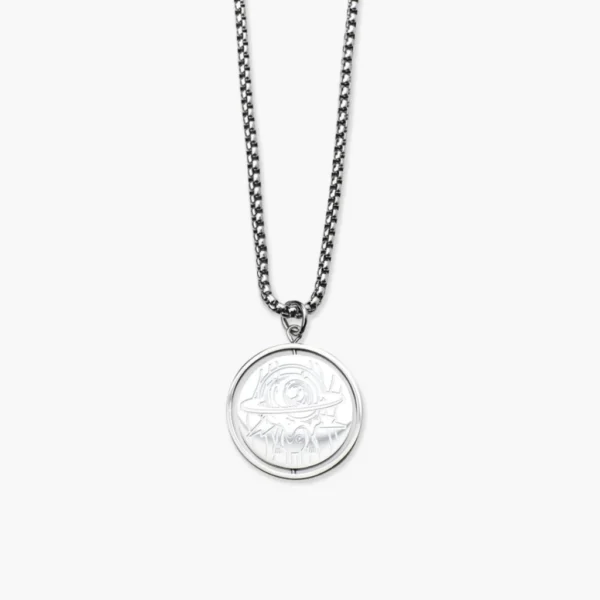 Tranquil Cosmos Silver Orbit Necklace