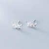 2324418c9b53024f803a77b4745bd98e Wind Leaf Diamond Stud Earrings
