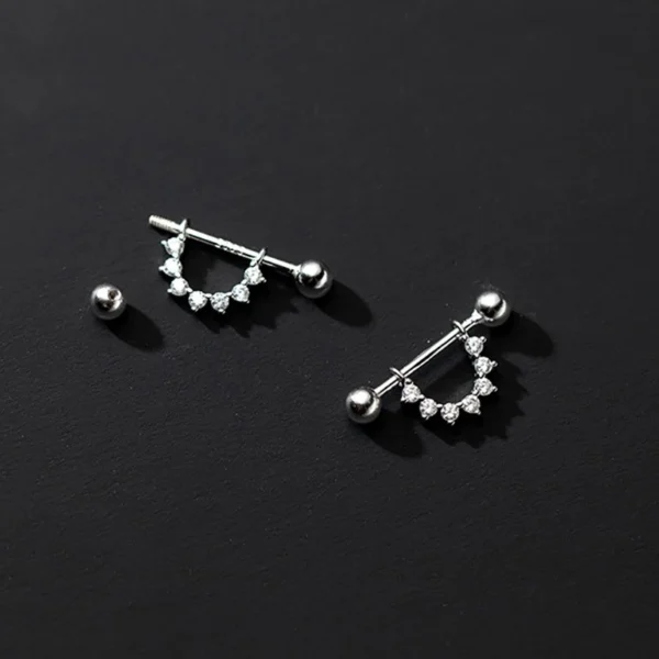 Sparkle Claws Huggie Cuff Earrings