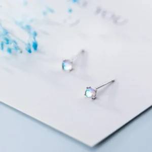Mini Aurora Crystal Post Earrings