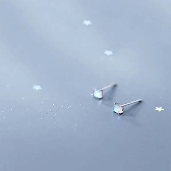 Mini Aurora Crystal Post Earrings