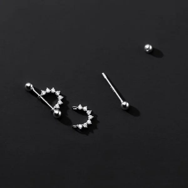 Sparkle Claws Huggie Cuff Earrings