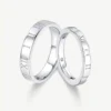 Roman Time Couples Promise Sterling Silver Rings