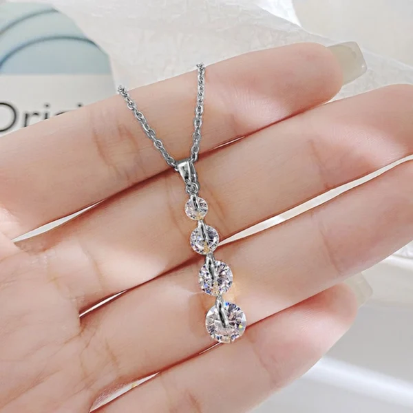my-11134201-7qukw-ljavu0e7tohyf6 Silver Titanium CZ Necklace