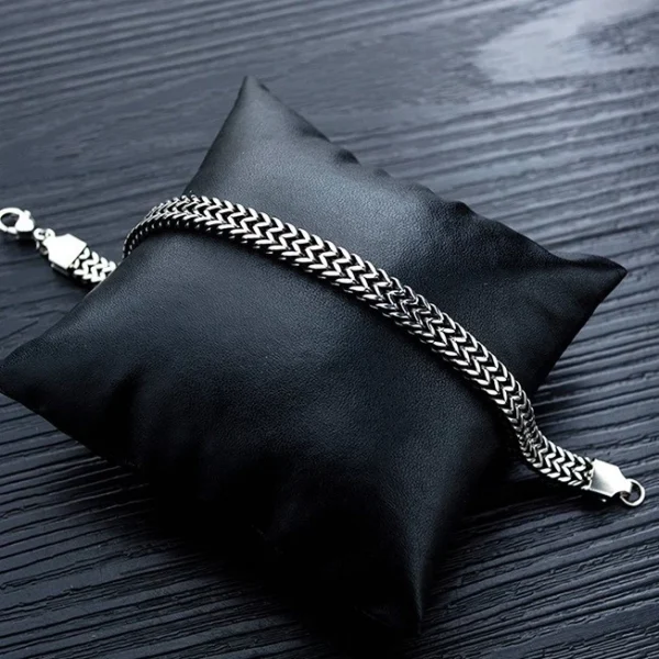 Damien Mens Titanium Silver Bracelet