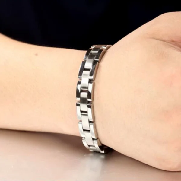 Magnetic Titanium Steel Mens Bracelet