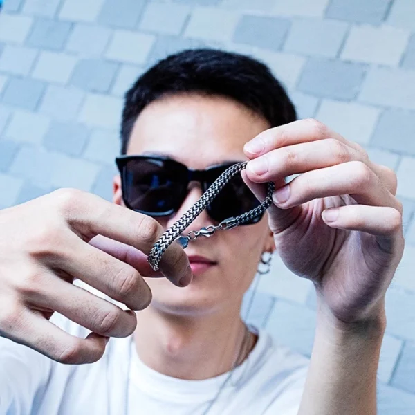 Damien Mens Titanium Silver Bracelet