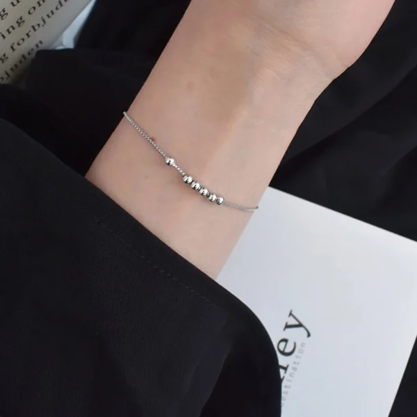 Little Beanie Silver Bracelet