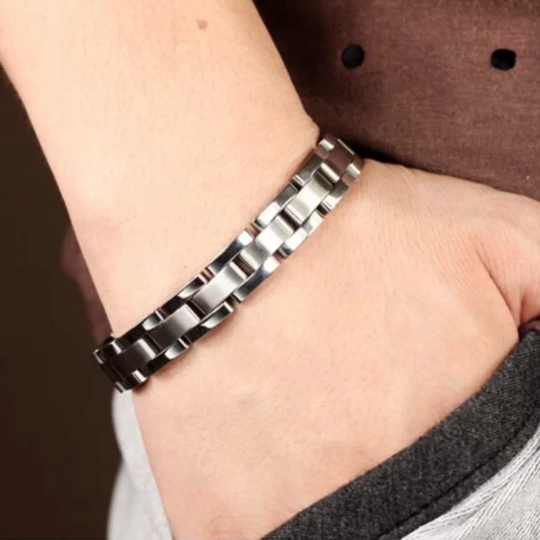 Magnetic Titanium Steel Mens Bracelet