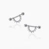 Sparkle Claws Huggie Cuff Earrings