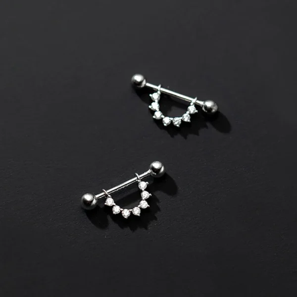 Sparkle Claws Huggie Cuff Earrings