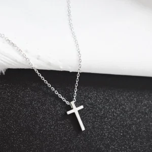 Sterling Silver Simple Cross Necklace