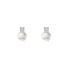 Blossom Pearl Diamond Stud Earrings
