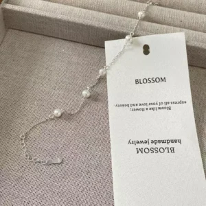 Silver Pearl Chain Bracelet