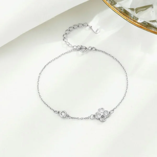 Clover Leaf Silver Bracelet