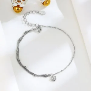 Silver Heart Bracelet