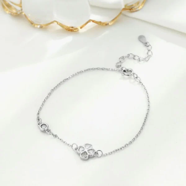 Clover Leaf Silver Bracelet