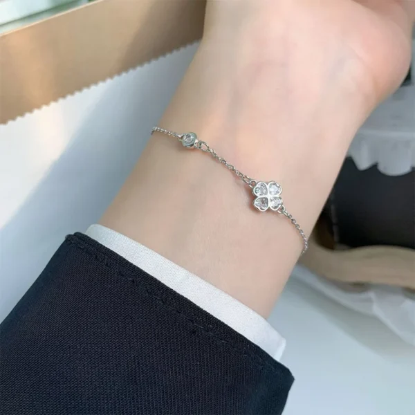 Clover Leaf Silver Bracelet