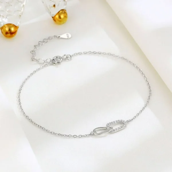 Double Link Silver Bracelet