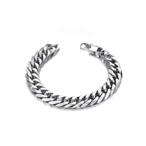 Mens Classic Titanium Silver Bracelet