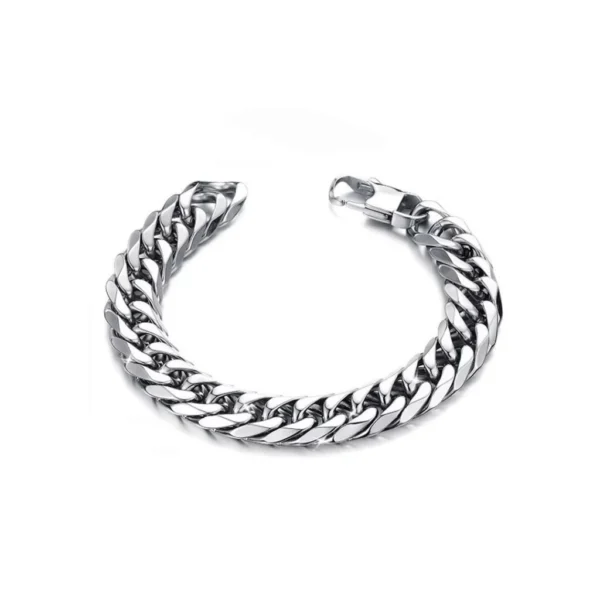 Mens Classic Titanium Silver Bracelet
