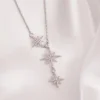 Sunburst CZ Fixed Chain Necklace