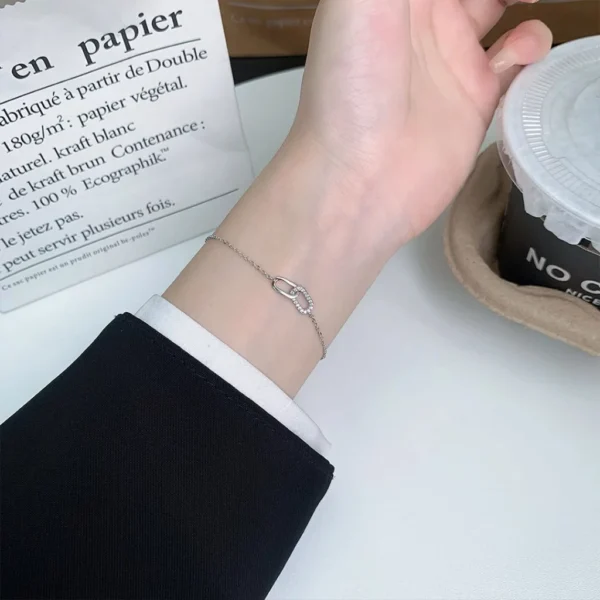 Double Link Silver Bracelet