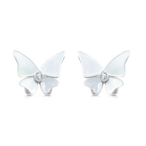 Claire Shell Butterfly Stud Earrings