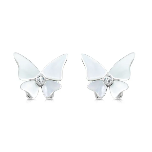 Claire Shell Butterfly Stud Earrings