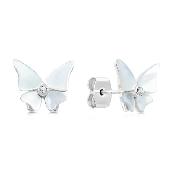 Claire Shell Butterfly Stud Earrings